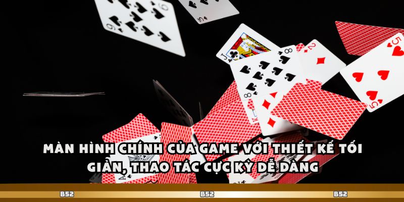 Màn hình chính của game với thiết kế tối giản, thao tác cực kỳ dễ dàng