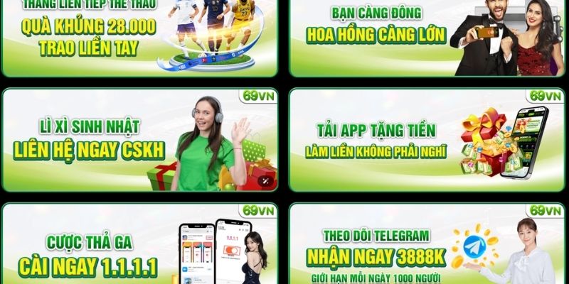 Tổng hợp các chương trình khuyến mãi 69VN mới nhất năm 2025