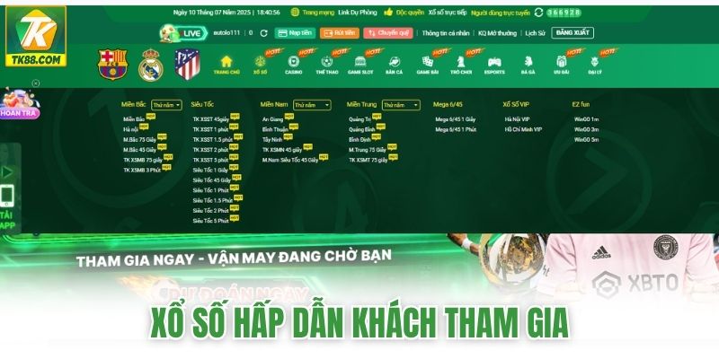 Xổ số hấp dẫn khách tham gia