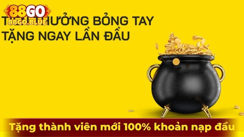 Tặng thành viên mới 100% khoản nạp đầu