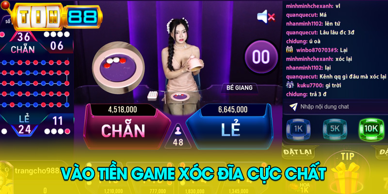 Vào tiền game xóc đĩa cực chất