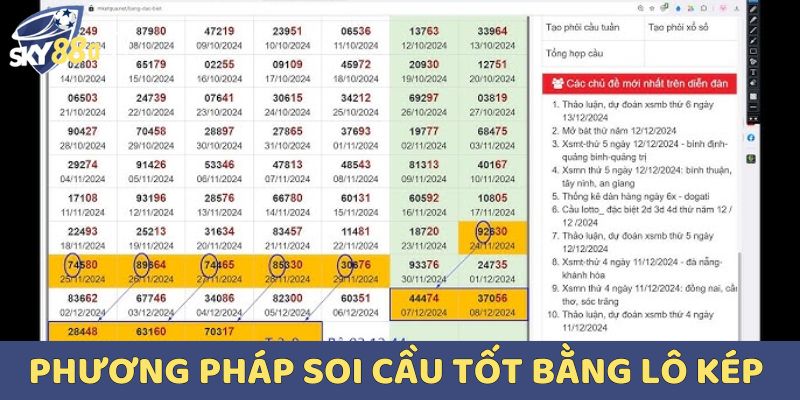 Phương pháp soi cầu tốt bằng lô kép