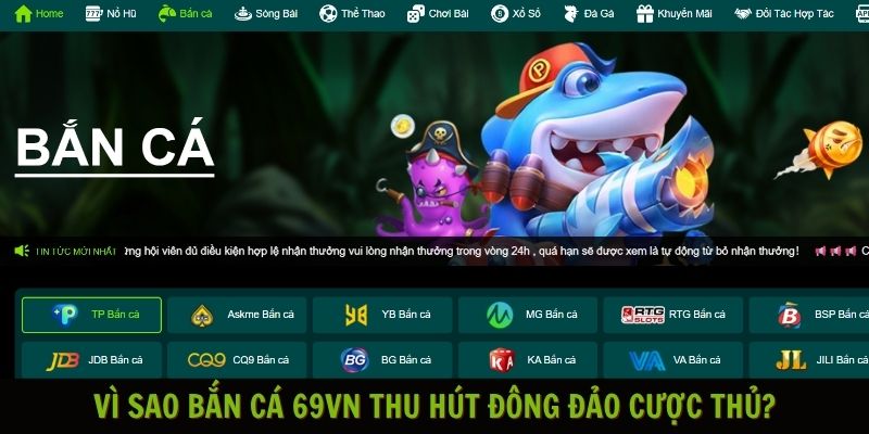 Bắn cá 69VN – Thế giới săn cá đổi thưởng đầy màu sắc