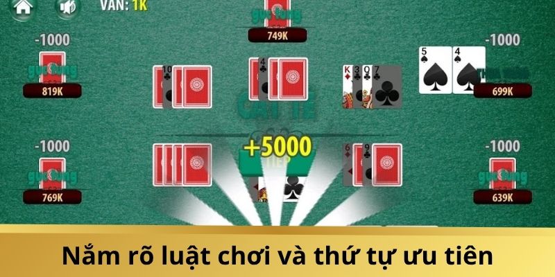 Thành viên cần hiểu tường tận luật chơi và thứ tự ưu tiên của các lá bài