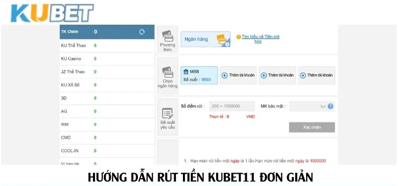 Bí quyết rút tiền Kubet11 không bị gián đoạn