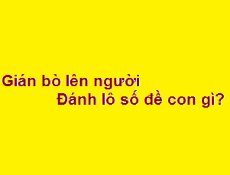 Mơ gián bò lên người đánh lô số đề con gì