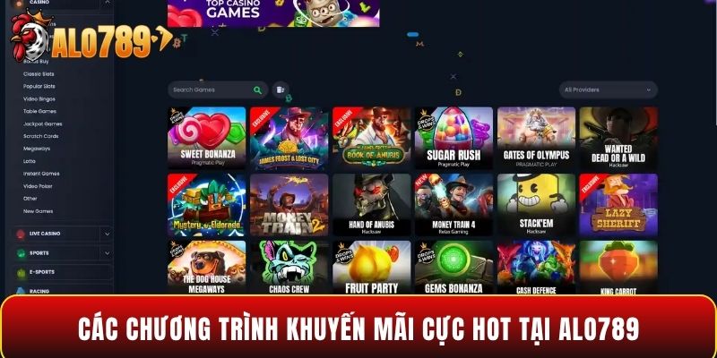 Các chương trình khuyến mãi cực hot tại Alo789