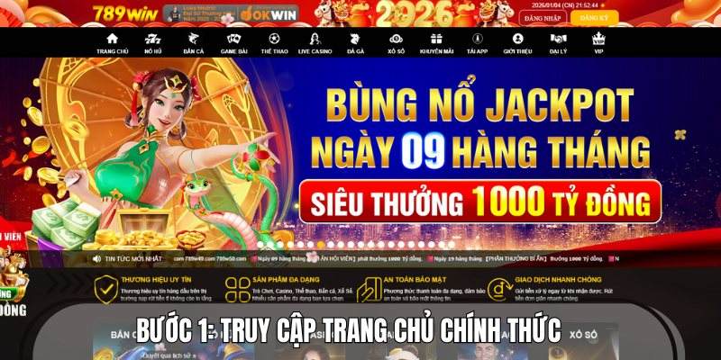 Trước tiên bạn cần tìm link truy cập chính thức của 789WIN